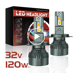 Xenplus hızlı teslimat T18 120w süper parlak H4 Led ışık far araç aydınlatma sistemi, H7 H11 Led farlar H4 Led ampuller işık - Product Image 2