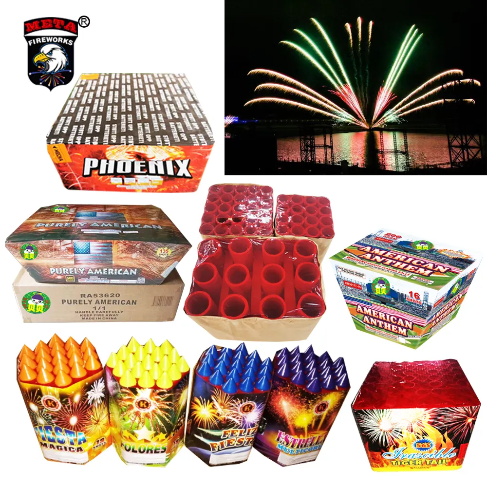 Fuegos künstliche Feuerwerk online direkt China Gramm Kuchen Import Großhandel Feuerwerk 63 Schüsse Consumer Cake Feuerwerk