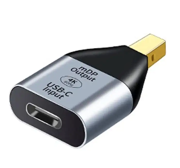 Fonte USB-C tipo C fêmea para mini porta de exibição DP HDTV Adaptador 4K 60hz 1080p para Tablet, Telefone e Laptop