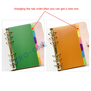 Customized A5 A6 A7 Index Pages Color pp Planner Divider with 6 Ring 6 Sheets Set for Binder Planner Agenda - Product Image 3