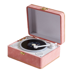 耐久性のある使用ホット販売スーツケースヴィンテージ多機能レトロLP音楽ビニールレコードターンテーブルプレーヤーワイヤレススピーカー - Product Image 6