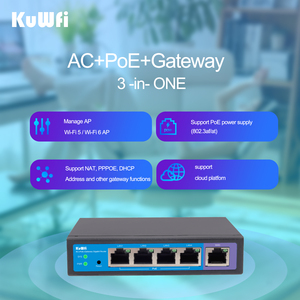 AC + PoE + шлюз KuWFi умный шлюз 48 В 128 пользователей полный гигабитный порт для внутреннего беспроводного Wi-Fi контроллера шлюза для управления AP - Product Image 2