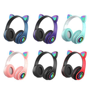 Led chói Hệ thống thẻ TF dễ thương âm thanh nổi thoải mái chơi game phim Tai nghe tai mèo Tai nghe Tai nghe không dây tai nghe b39m - Product Image 3