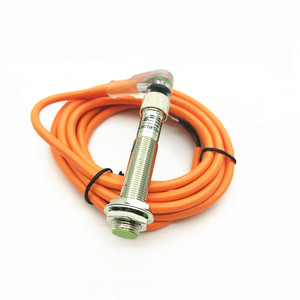 M12 interruptor de proximidade nivelado/não nivelado, conector indutivo, <span class=keywords><strong>sensor</strong></span> de abordagem com cabo de 2m dc 6-36vdc npn pnp no nc 3 fios