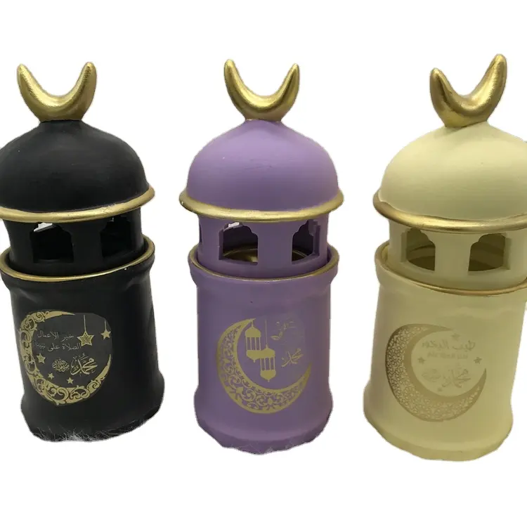 Usine Grossiste Nouveau Design Mutil-Color Aroma Lampe Four Céramique Arabe Brûleur D'encens Bougie Huile B brûleur d'encens en céramique