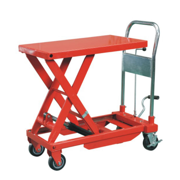 Hydraulic scissor lift table Portable 500kg hydraulic cart lift table trolley