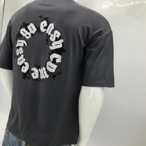 3D פאף הדפסת טי זכר של סט מכתב גרפי 100% אורגני כותנה גותי סגנון עבה בד באיכות גבוהה גברים של חולצות