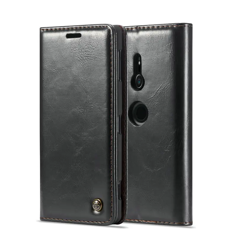 Nieuwe Model Bonded Leather Handphone Mobiele Accessoires voor Sony Xperia Z3 Z4 Z5 Pc Tpu Mobiel Flip Case voor Sony XZ2 Compact XZ3