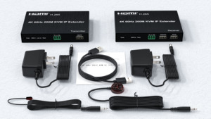 60hz 4K 200M HDMI KVM IP扩展器流行产品KVM，带红外和本地环路输出，支持电视笔记本电脑的多点到多点