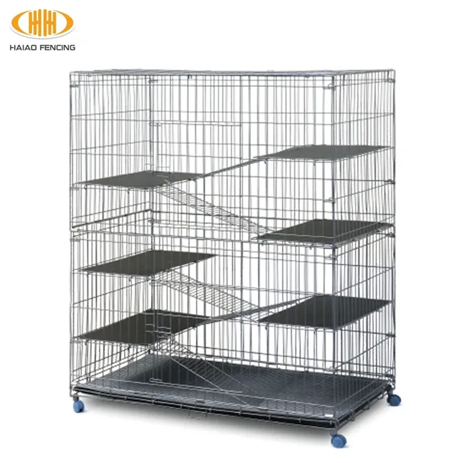 3 layer welded metal rabbit breeding cages for industrial and farming