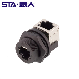 RJ45 CAT5E CAT6A Shield Waterproof Rj45 <strong>Ethernet</strong> IP67 Connector PCB Panel Mount with Pigtail Cable Outdoor Connector L = 0.3M - Product Image 3