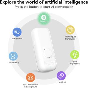 2024 NEW Portable ODM OEM Smart AI English Wireless Microphone Meeting Minutes Fast Translator Device Microphone With Chatgpt