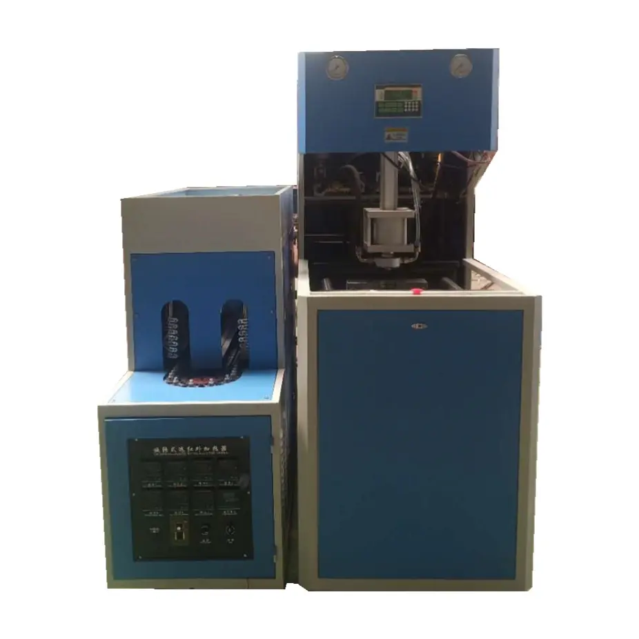 ماكينة شبه آلية لإعداد زجاجات بلاستيكية قابلة للتمدد والنفخ لزجاجات الزيت والمياه سعة 5 لترات