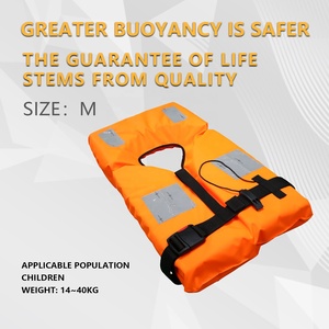 ISO 150N سترة حياة بحرية تجارية مخصصة ، ألواح عاكسة عالية اللون للكبار من نوع البرتقالي للركوب - Product Image 3