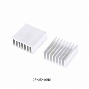 25*25*10มมฮีทซิงค์สีเงินระบายความร้อนหม้อน้ำอลูมิเนียมระบายความร้อนครีบระบายความร้อนสำหรับโมดูล PBC ไฟ LED ทรานซิสเตอร์ - Product Image 2
