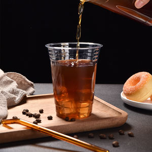 स्पष्ट पालतू/प्ला प्लास्टिक ठंडा/गर्म पेय डिस्पोजेबल कप रस दूध कॉफी बुलबुला चाय 8 9 10 12 14 16 18 20 24 32 औंस - Product Image 2