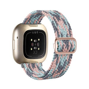 Correa de bucle trenzado de nailon para Fitbit Versa 4/3, pulsera magnética de Metal ajustable para Fitbit Sense 2/1, accesorios de banda - Product Image 3