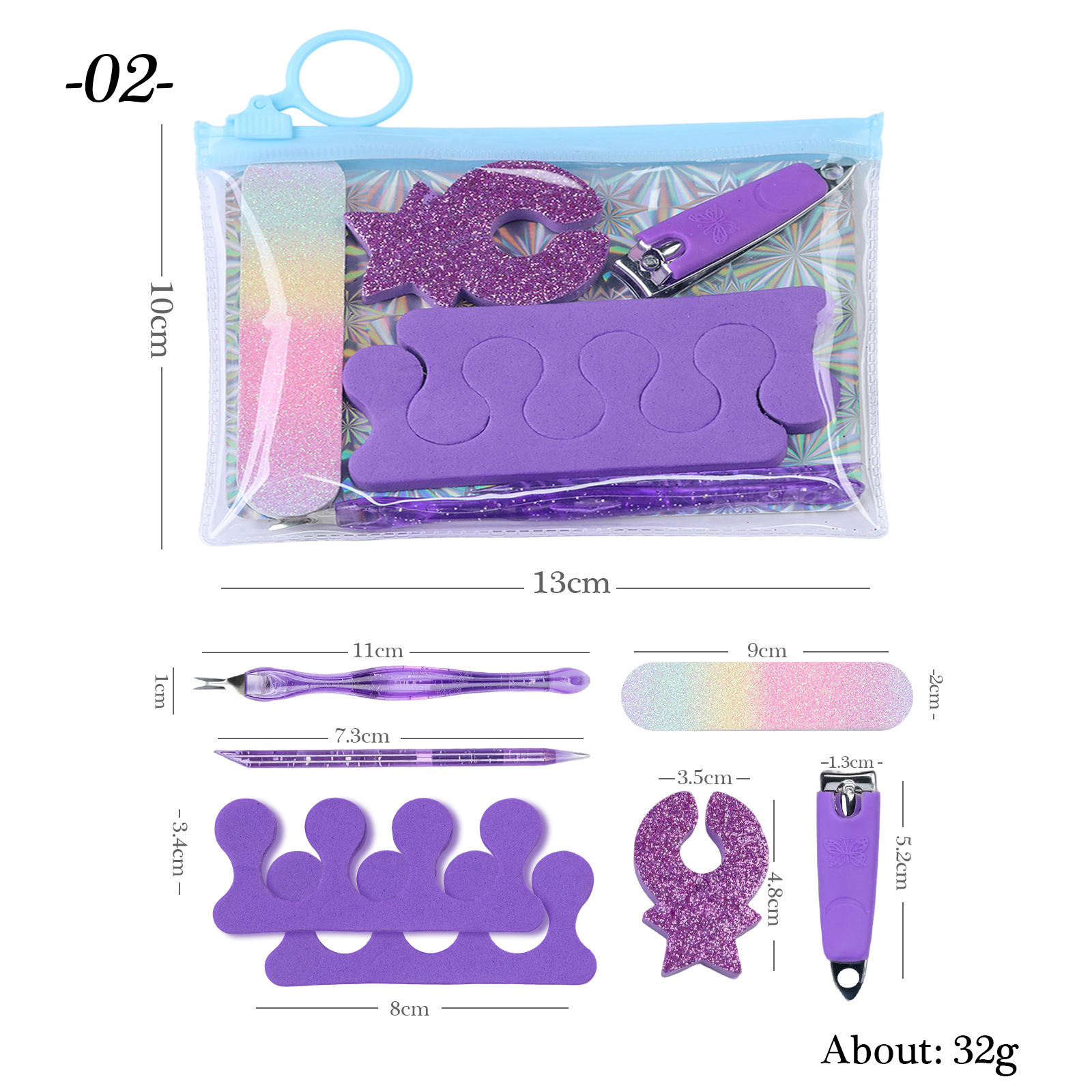 Ensemble d'outils de coupe pour nail art 02