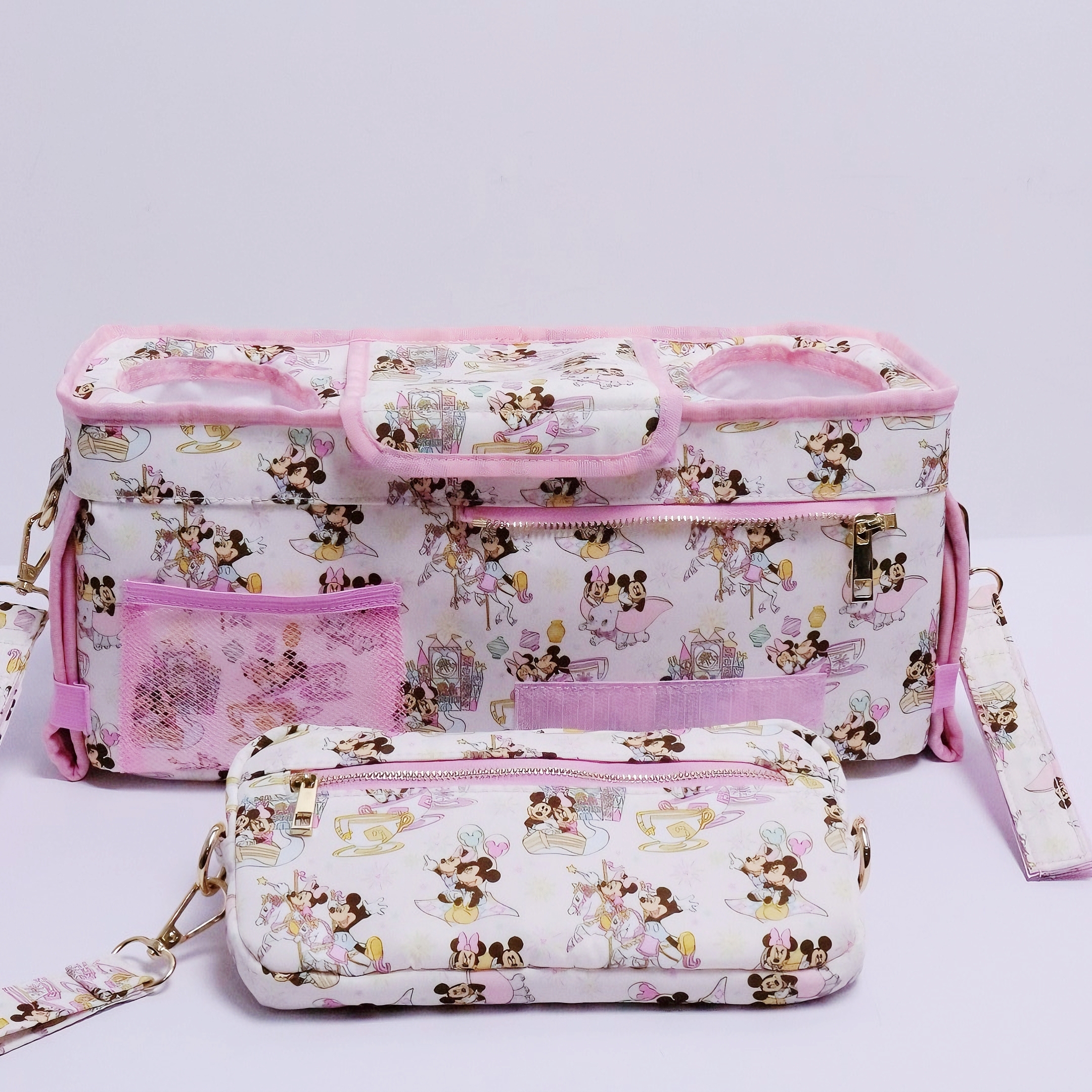 bolsa de pañales rosa
