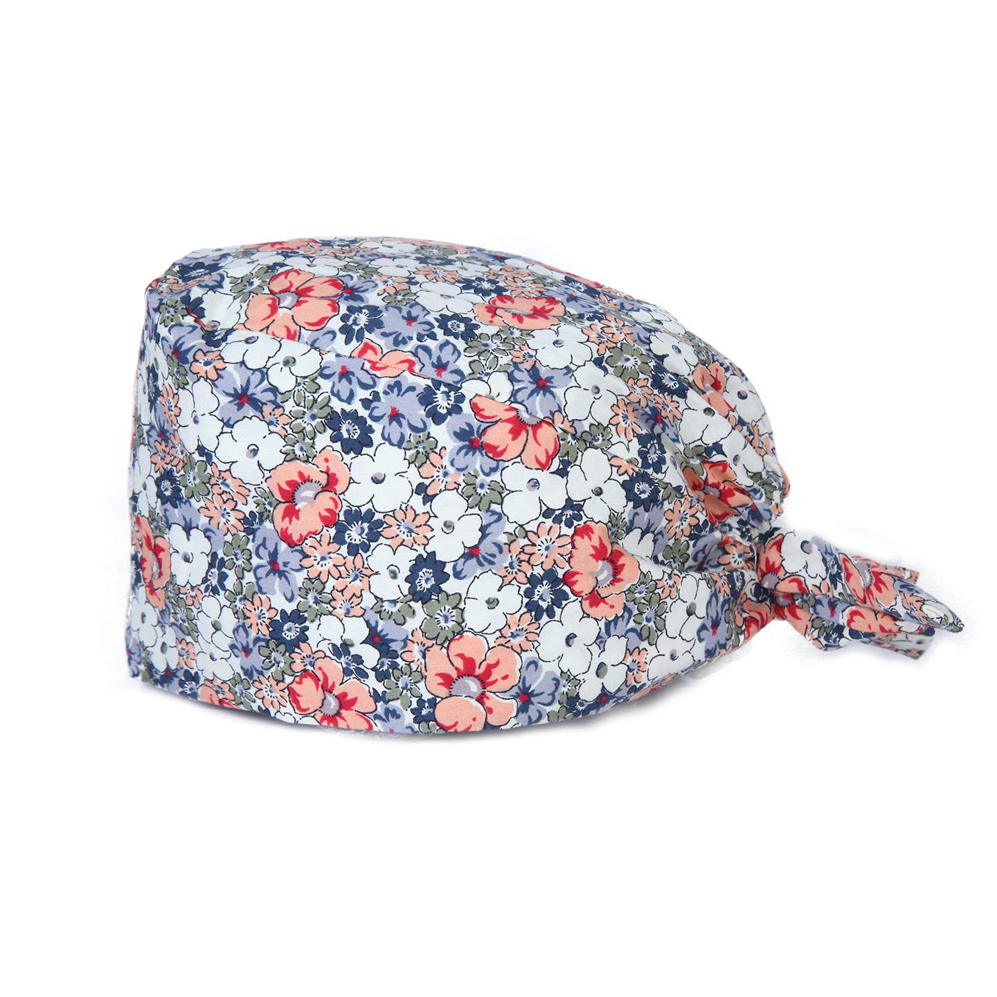 D-022 Gorra con lazo floral rojo brillante
