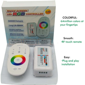 Touchscreen-LED RGB/RGBW-Controller 2.4G Drahtlose DC12-24V Touch RF-Fernbedienung für RGB/RGBW LED-Streifen-LED-Controller
