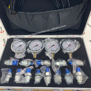 Thủy lực kiểm tra <span class=keywords><strong>Gauge</strong></span> Kit với 10/25/40/60 Mpa Đồng hồ đo với bạc Hợp kim nhôm đo áp suất Bộ - Product Image 6
