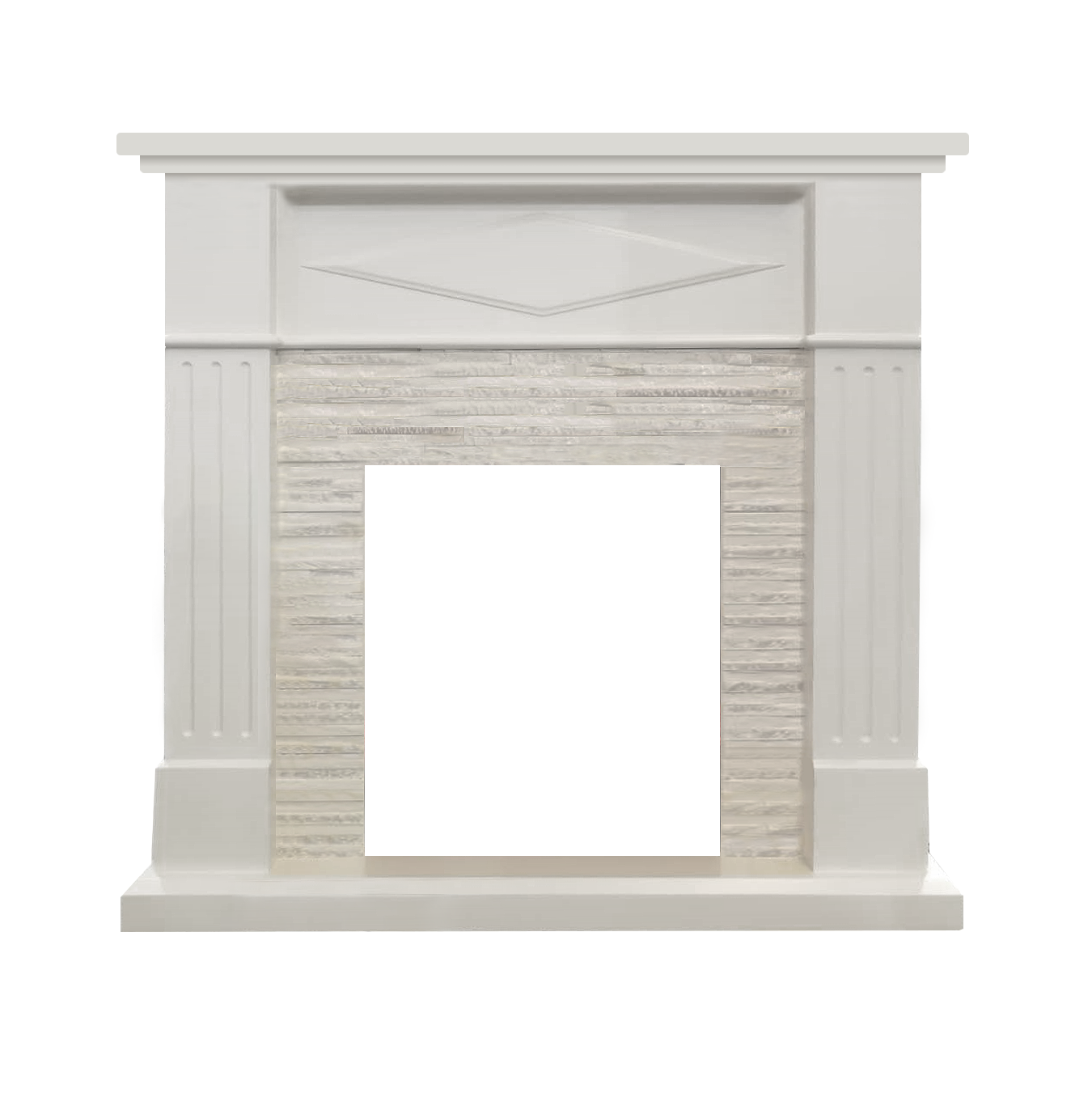 Elegante Blanco Brillo-Rayado