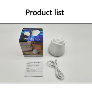 USB LED gece lambası dokunmatik karartma gül masa lambası sıcak beyaz 2-in-1 yurt yatak odası uyku ortam gece lambası - Product Image 6