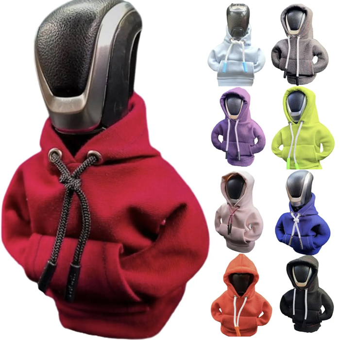 Sudadera con capucha y camiseta divertida con perilla de cambio, roja