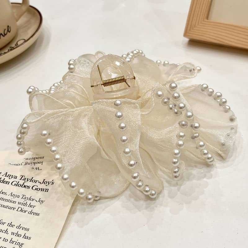 4259 multi-couche clip perle couleur champagne