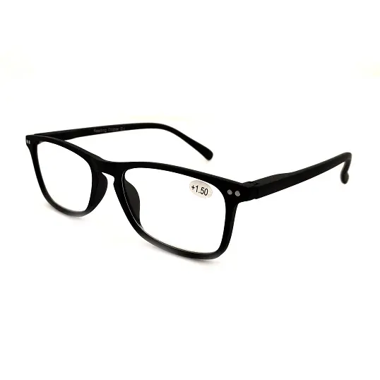 نظارات تقدمية خفيفة مصمم أزرق ، نظارات قراءة وردية ضيقة مخصصة للرجال باللون الأسود