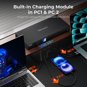 带HDMI显示端口的TESmart 4x2混合KVM交换机支持MST DP Alt模式矩阵切换器 - Product Image 2