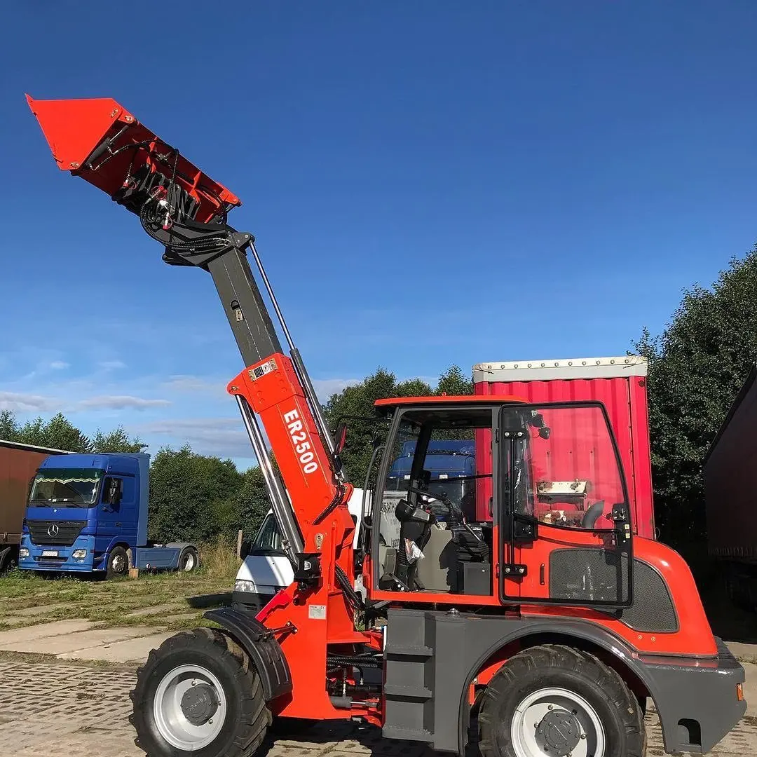 Everun Er2500 Selling China Topmerk Telescopische Boerderij Gelede Kleine Emmer Mini Wiellader