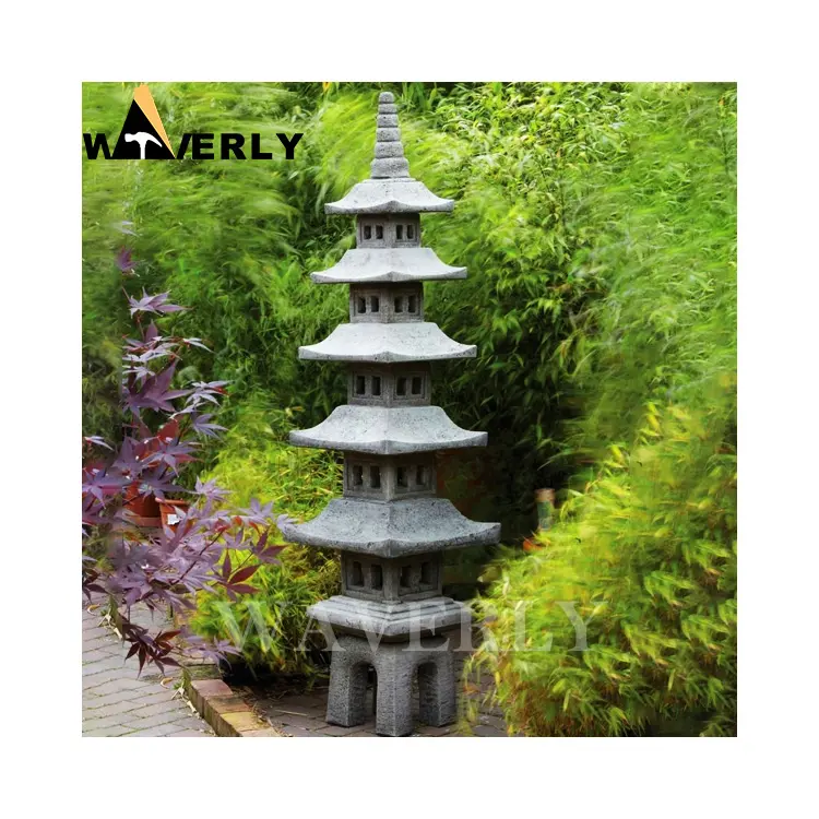 All'ingrosso prodotti da giardino in pietra per la casa in pietra di marmo cinese antico in pietra di granito Pagoda lanterna per la vendita