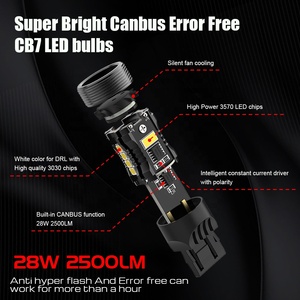 หลอดไฟแฮปเปอร์แฟลชป้องกัน CANBUS สีคู่ 2500LM 28W ไฟเลี้ยว 1157 BAY15D LED สวิตช์หลัง - Product Image 3