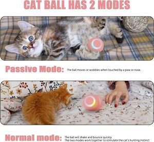 Juguetes inteligentes para gatos, pelota eléctrica para mascotas, pelota rodante automática, juguetes interactivos para gatos, juguetes de entrenamiento de hierba gatera automóvil para gatos - Product Image 4
