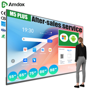 AMDOX บอร์ดอัจฉริยะระบบสัมผัสหน้าจอ65/75นิ้ว, แผงวงจรดิจิทัล4K ระบบแอนดรอยด์ขนาด14 OS 8GB แรมสำหรับการประชุมในสำนักงาน - Product Image 1