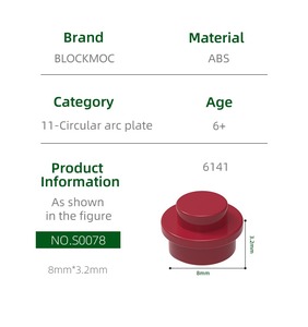 BLOCKMOC 6141 4073 1x1 nokta yapı taşı MOC dairesel ark parçaları plastik DIY çocuk oyuncakları uyumlu tuğla montaj hediye kutusu - Product Image 2