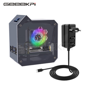 GeeekPi Raspberry Pi 5 ABS Mini Tower Kit completo con refrigeratore torre di ghiaccio 0.96 Display a schermo per lampone Pi5 - Product Image 1