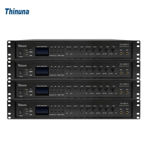 Thinuna TA Series PA System Mixer Power Amplifier <strong>Microphone</strong> <strong>Input</strong> Mixing Amplifier With BT/USB/FM/LCD Display/5 EQ Sound Effect