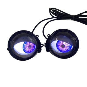 Hot <strong>Sale</strong> <strong>3</strong> Inch <strong>LED</strong> Dynamic Devil's Eye Remote Control <strong>LED</strong> Headlight Projector Lens Demon Eyes Blinking Modify Retrofit Kits - Product Image 1