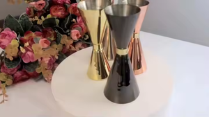 Çift taraflı ruhu Jigger kokteyl Bar Metal ruhu fincan altın yüzük Bartending çok amaçlı kullanım için dayanıklı özelliği - Product Image 6