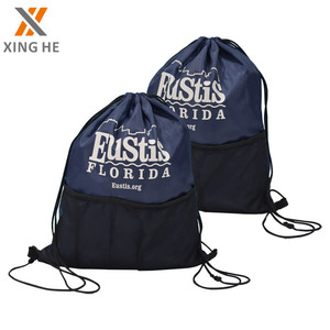 Bolsas con cordón de nailon con estampado ecológico Embalaje Bolsa con cordón con logotipo de impresión personalizada - Product Image 1
