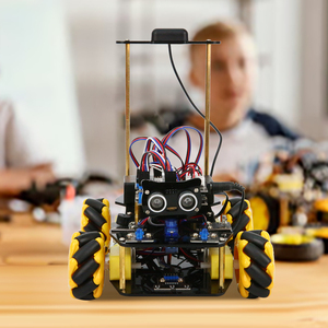 ACEBOTT Kit de Coche Robot 4WD con Sensor Ultrasónico GPS, Programación ESP32 para Niños, Kits de Robótica