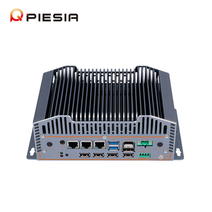 Piesia第12世代N97 N305 X7425EエッジコンピューティングIOTインダストリアルコンピュータケース3 LAN POE 6 * Com 2 * DDR5 X86埋め込みファンレスミニPC