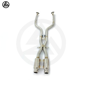 CSZ Exhaust Pipes for BMW E92 M3 4.0L Ss304 X-pipe Midpipe with 2 <strong>Resonators</strong> - Product Image 3