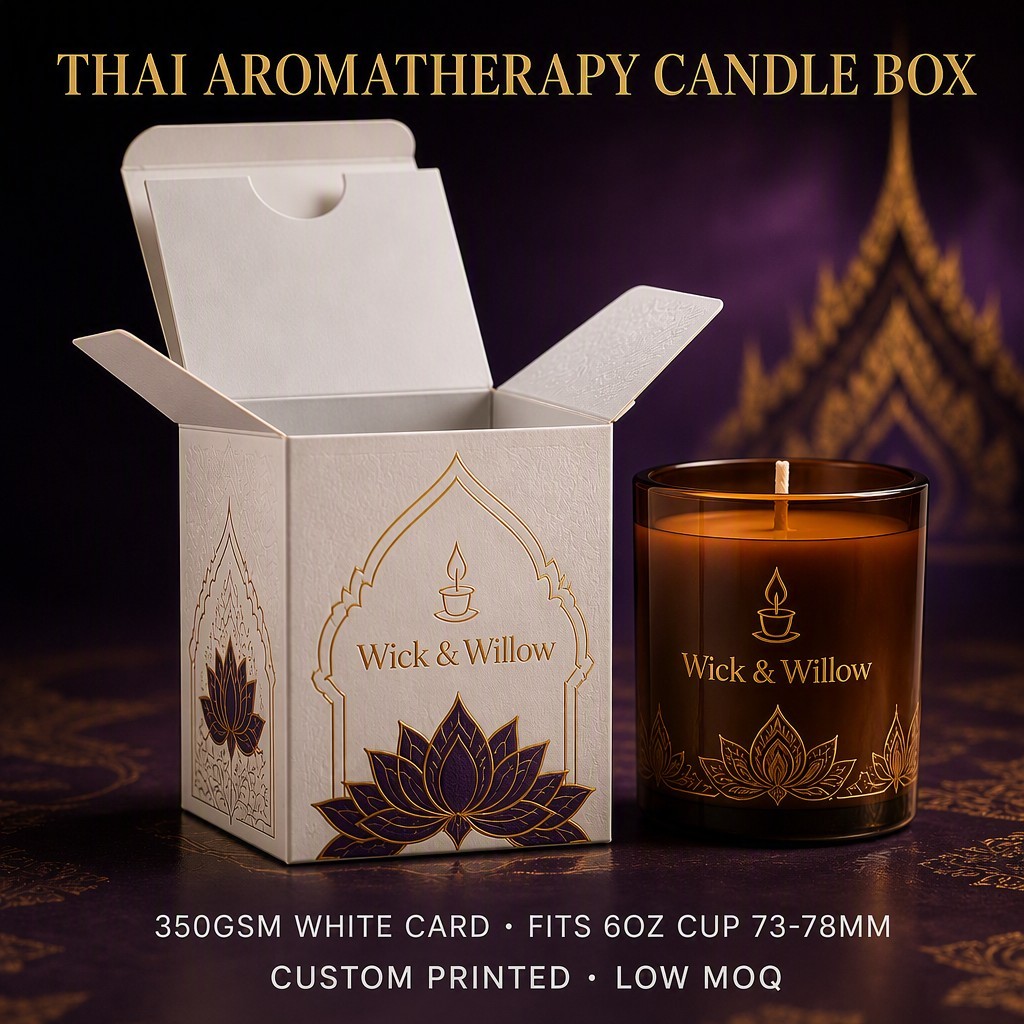 Boîte de bougies d'aromathérapie thaïlandaise