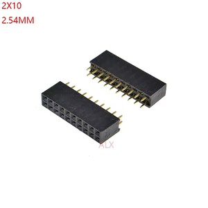 2X10ピン2列ストレート女性用ピンヘッド2.54MMピッチストリップコネクタソケット2*10 10 p 10ピン10ピンPCBボード用 - Product Image 1