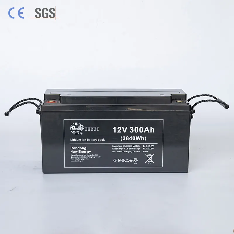 Baterai Lipo 12v 300ah Lithium Ion fosfat lifepo4 isi ulang untuk penyimpanan energi baterai surya Rv