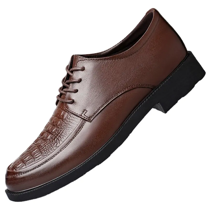 Zapatos de vestir para niñas y hombres, calzado Formal de cuero genuino italiano, para baile de graduación y oficina, venta al por mayor
